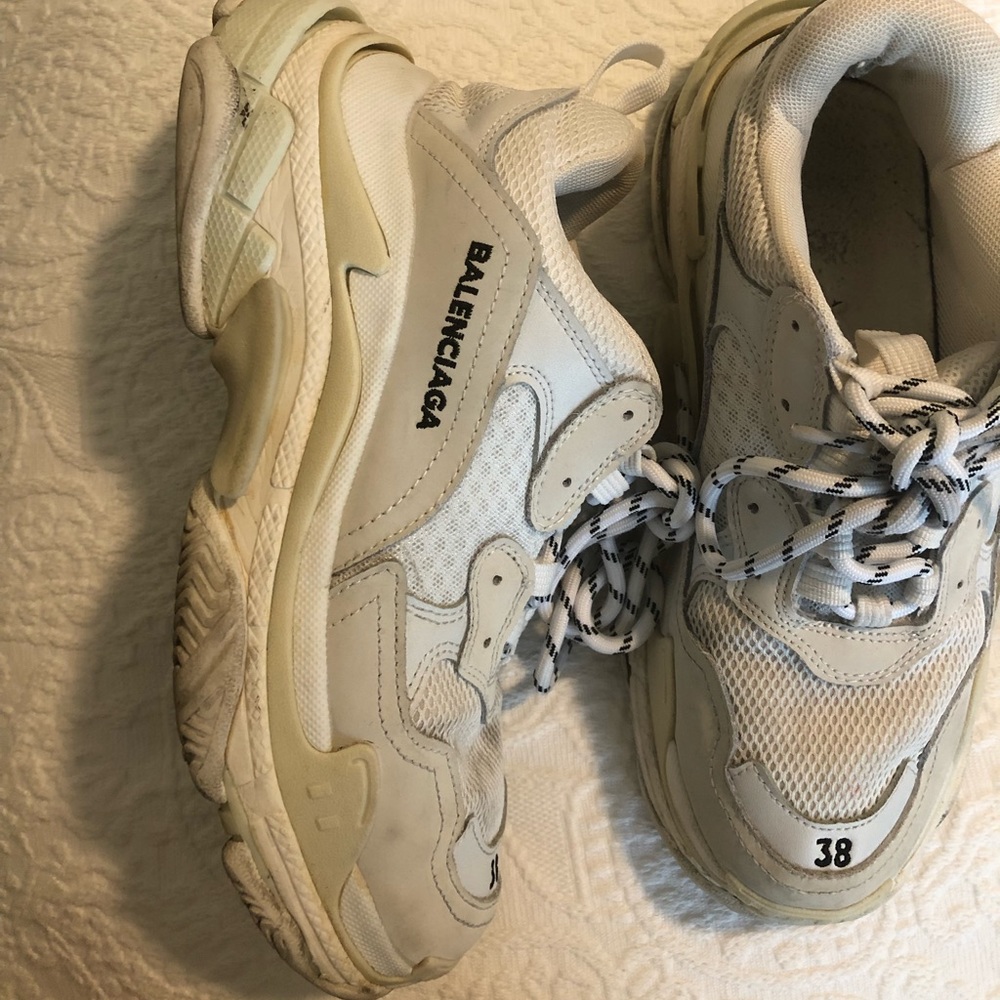 Worn chunky platform sneakers
